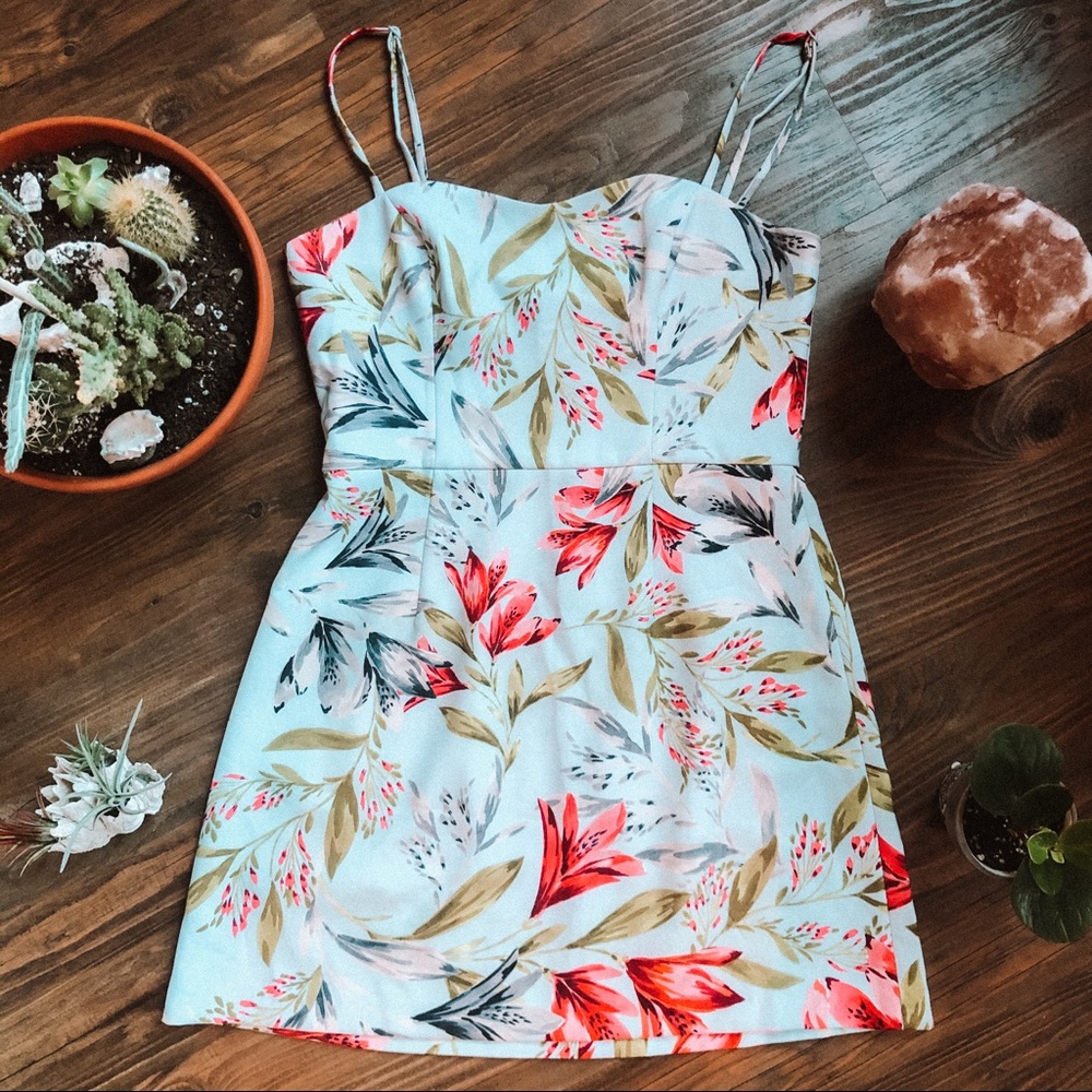 French Connection Floral Mini Dress size 6 NWT